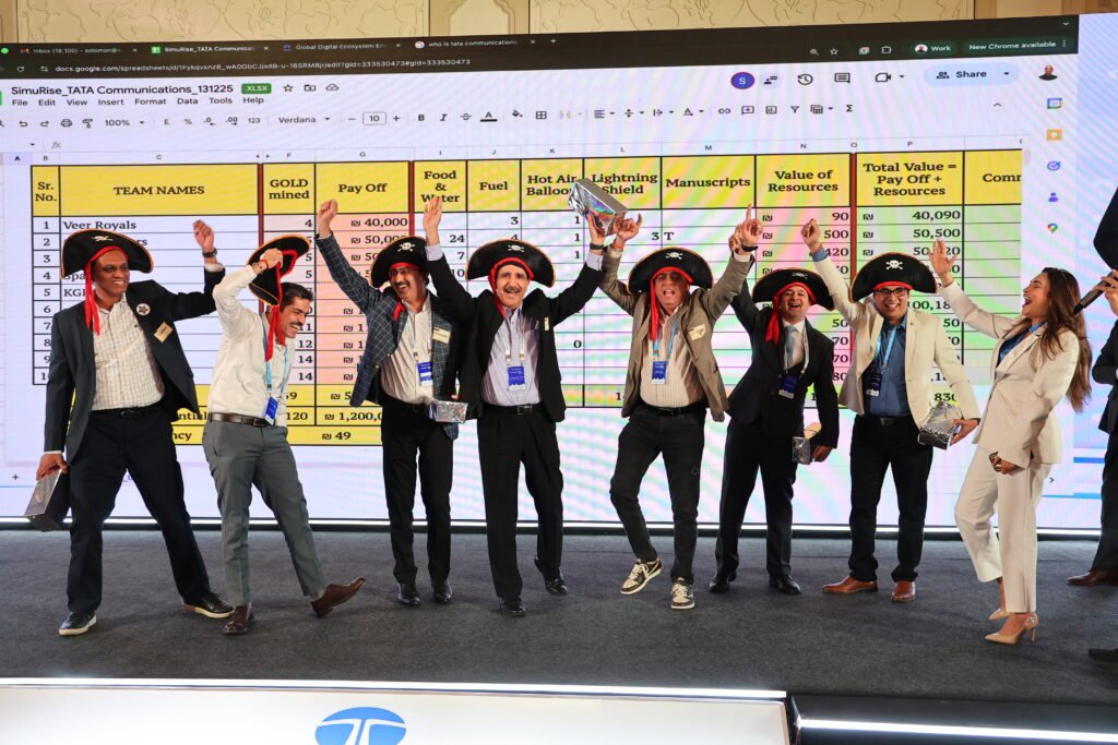 TATA Communications winning team after KSM business simulation