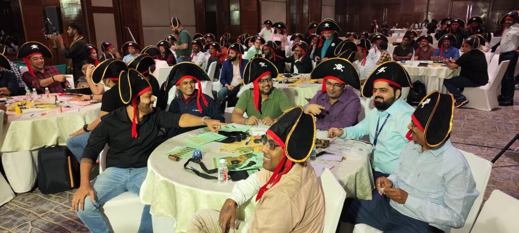 Cognizant Employee playing the quest for king solomon's mines business simulation