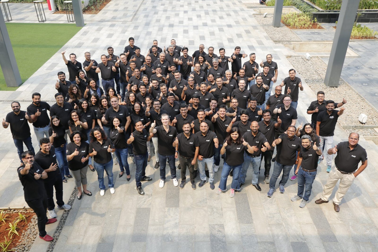 Teams at business simulation leadership offsite