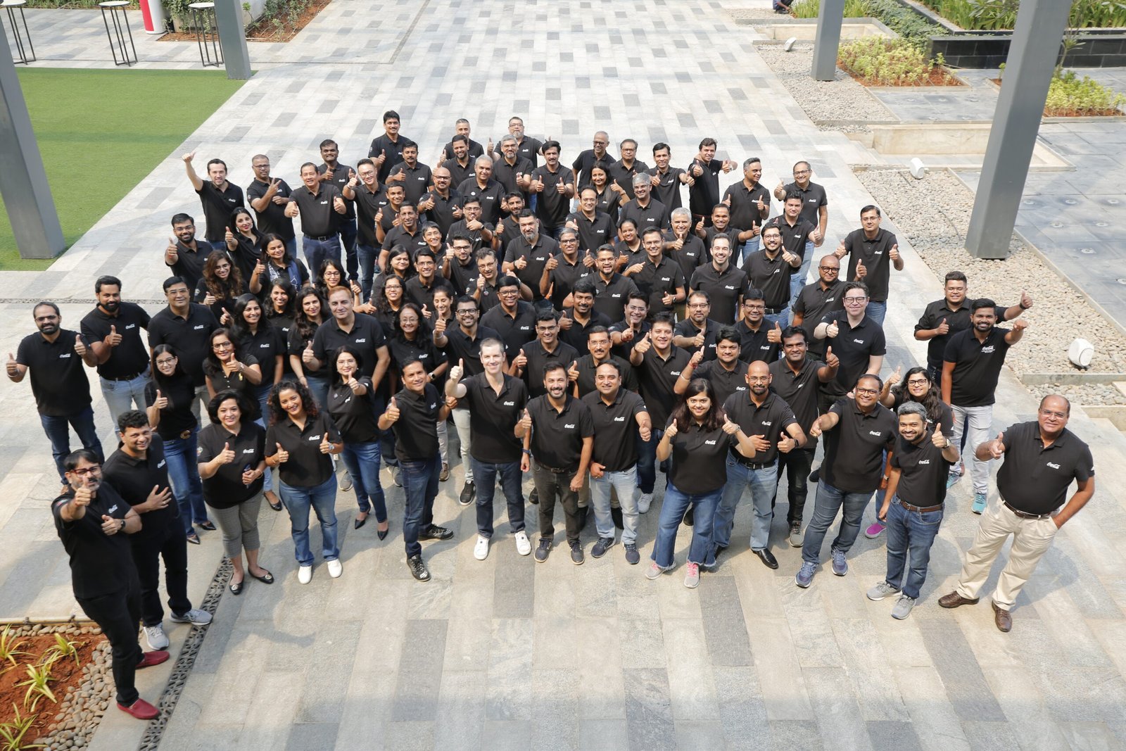 Teams at business simulation leadership offsite