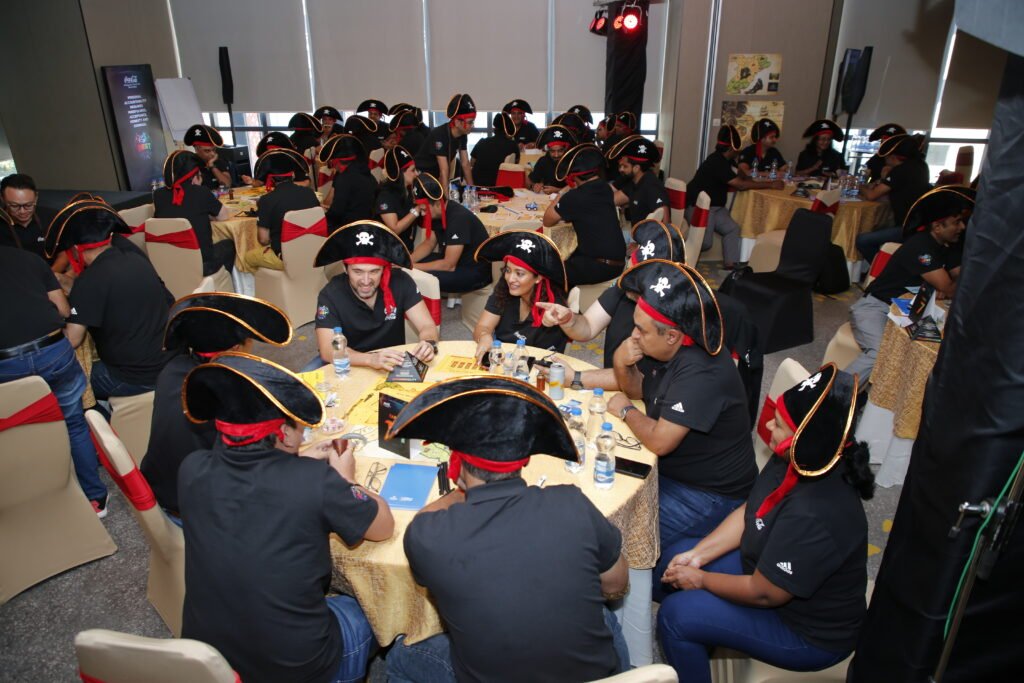 People playing KSM business simulation