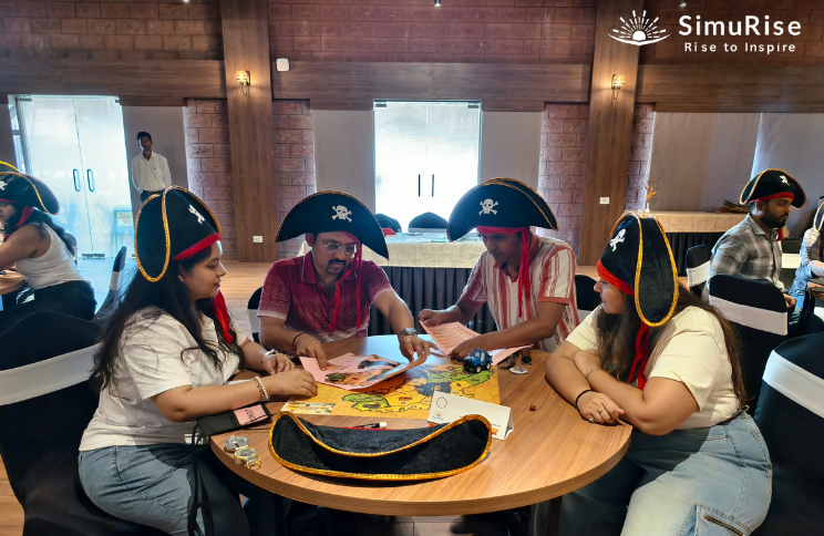 top corporate companies employees experiencing the Best business simulation in india called The Quest for King's Solomon Mines