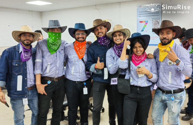 Corporate employees enjoying the best business simulation conducted by SimuRise called The search for the lost dutchman gold mine